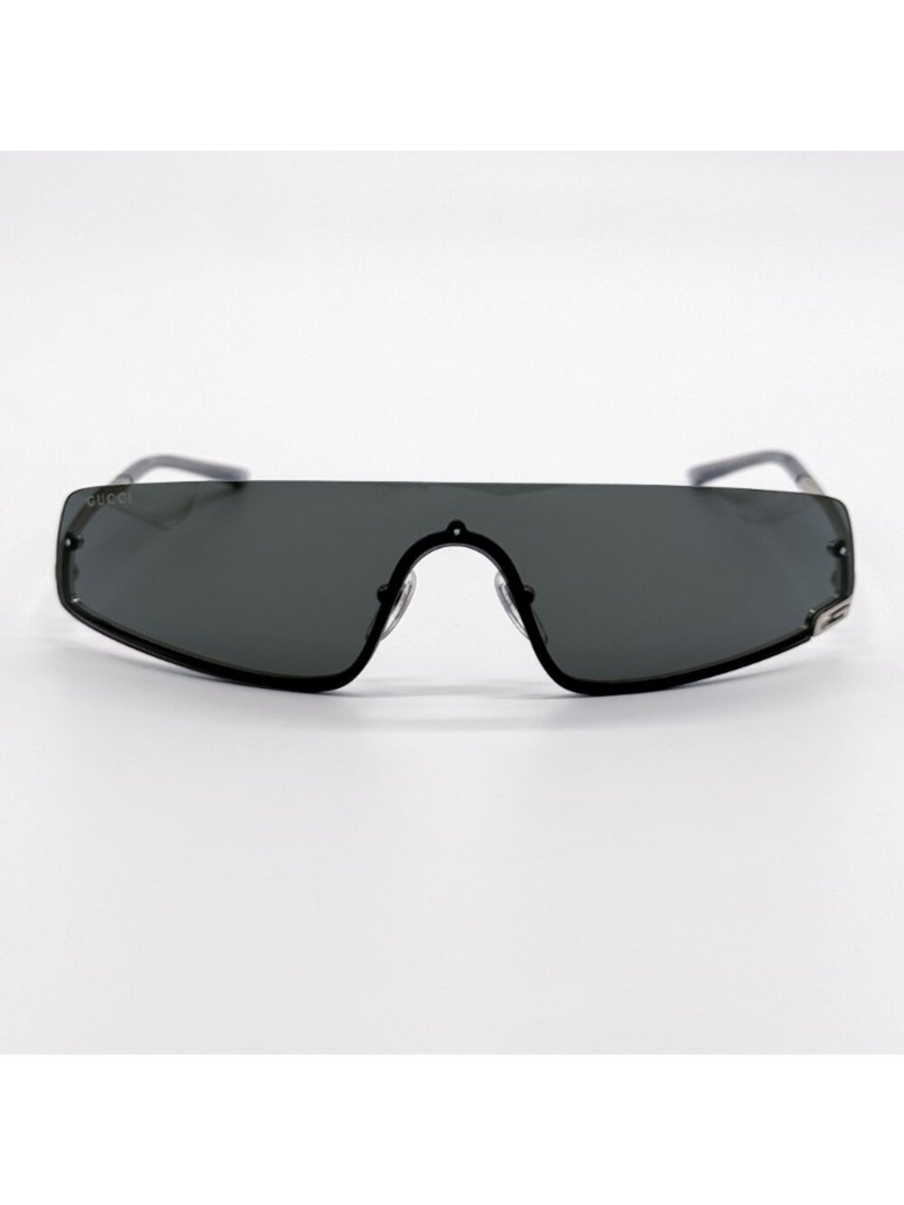NEW GUCCI SUNGLASSES GG1561S 001 SILVER SHIELD UNISEX GUCCI EYEWEAR - Picture 3 of 14